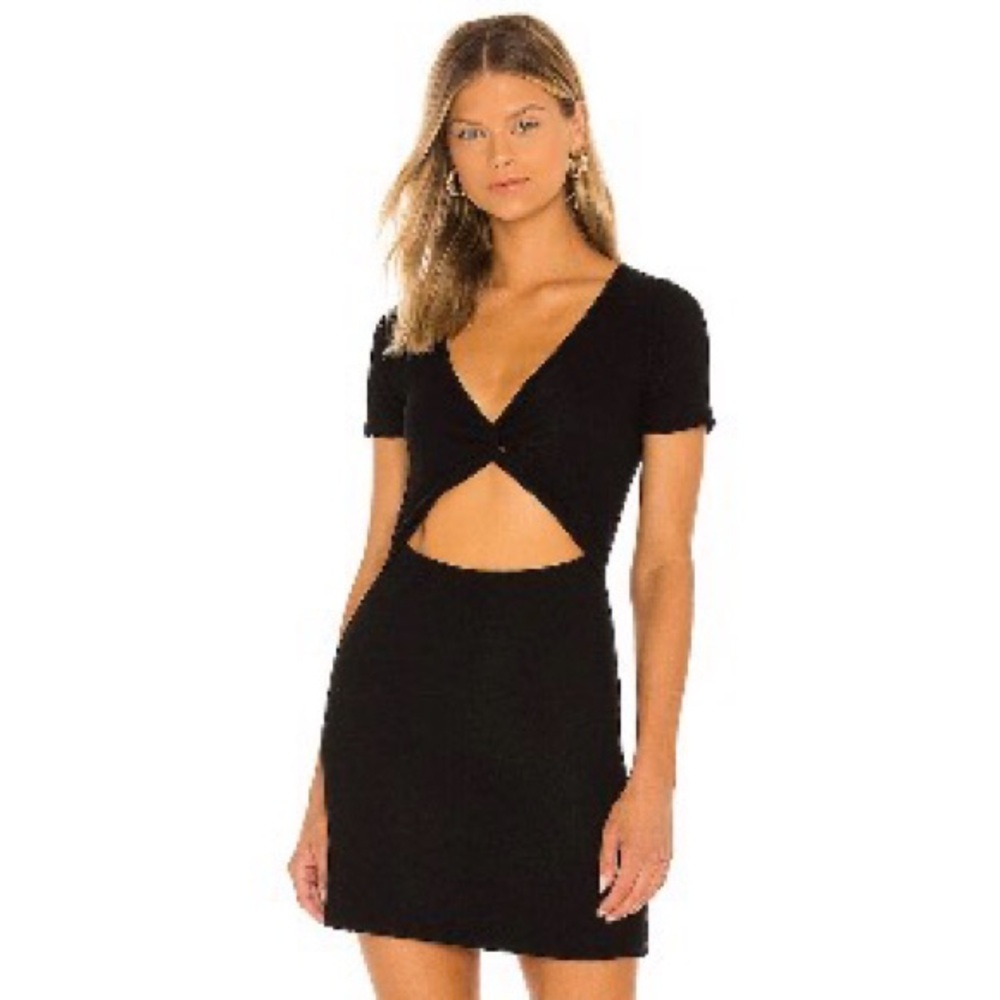 Michael Lauren Paolo Twist Front V-Neck Dress